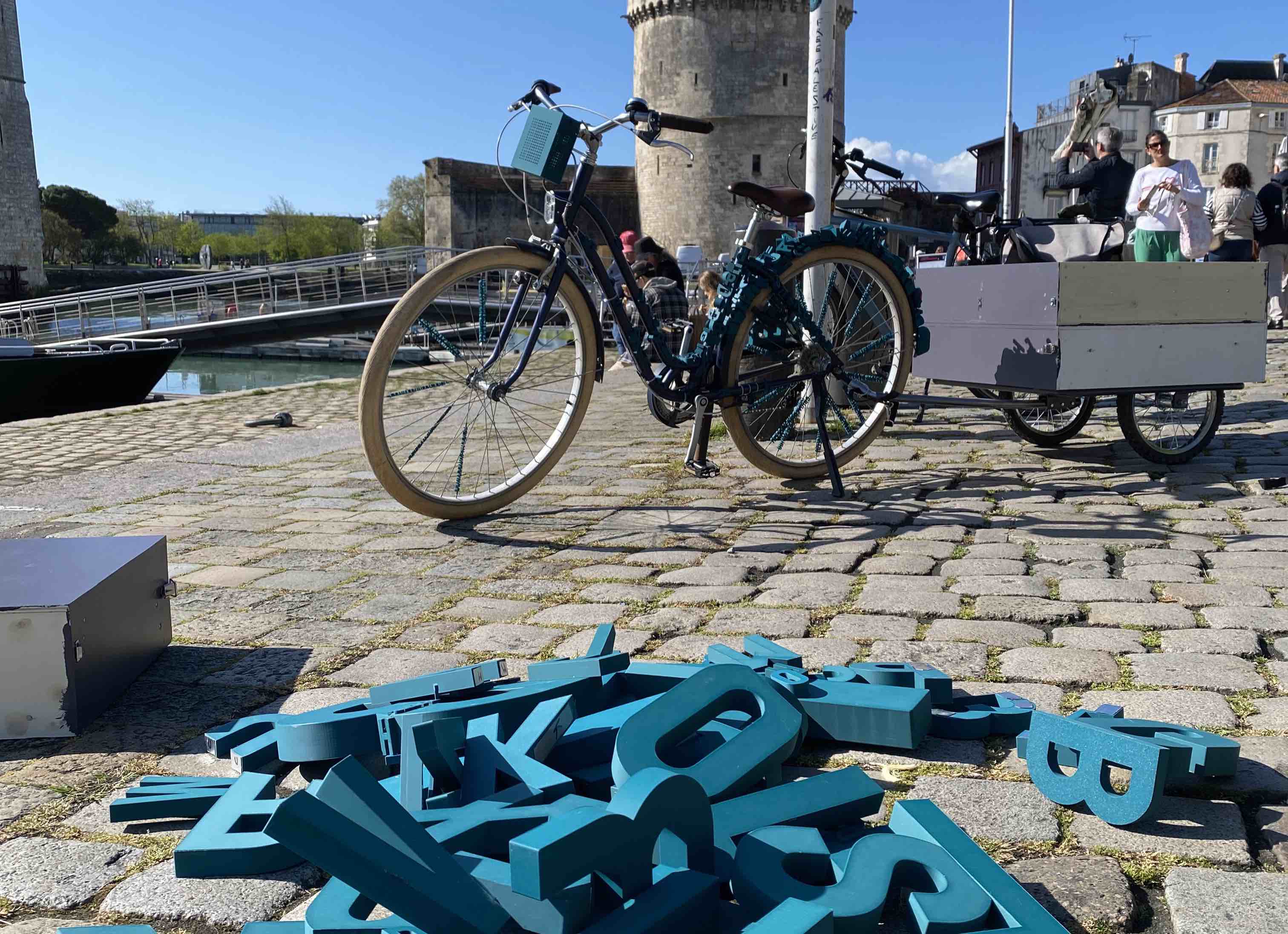 People watching a concert. Photo with a purple hue